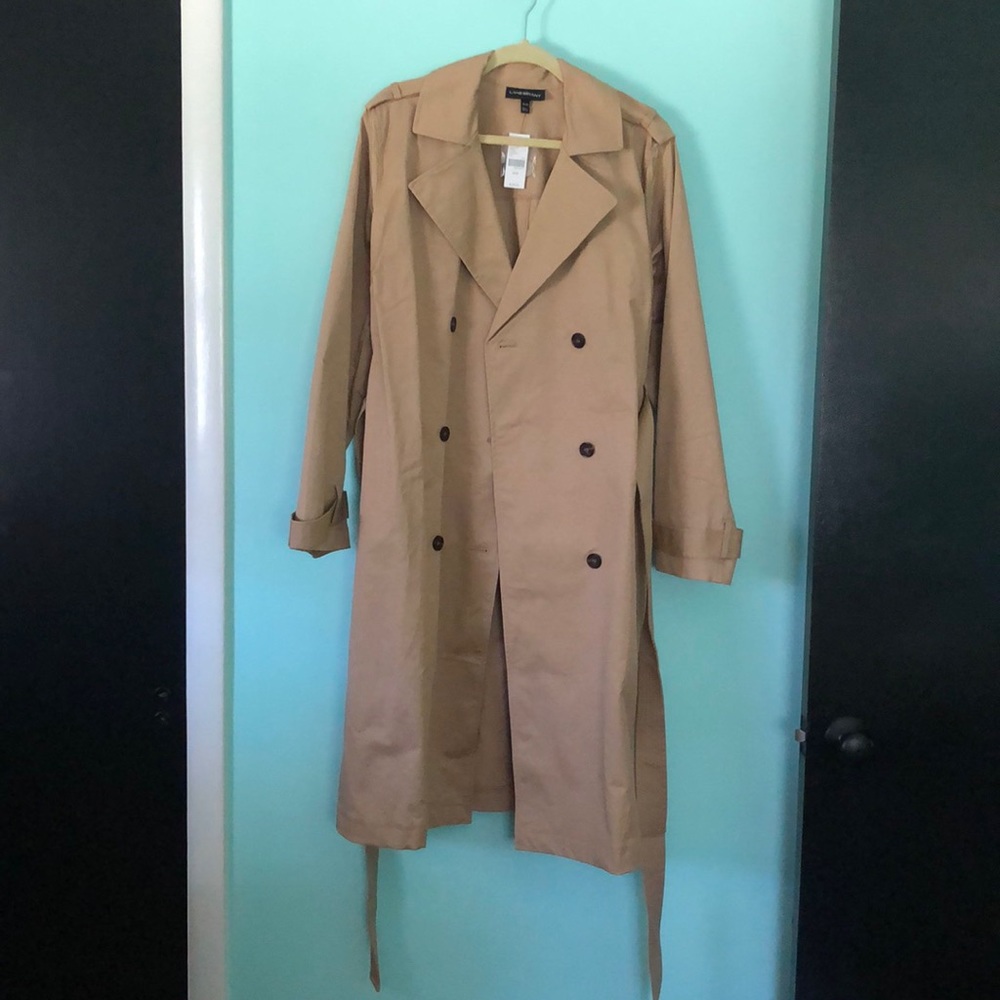 Lane Bryant tan trench coat size 18/20 NWT